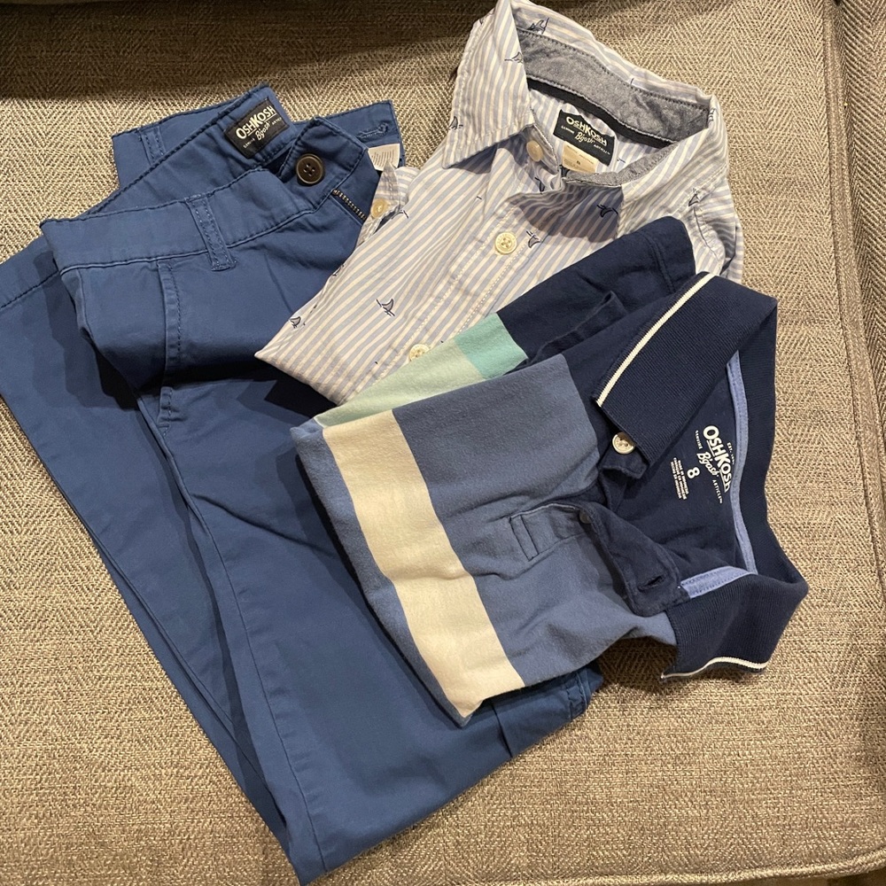 Blue Oshkosh Spring casual dress bundle size 8